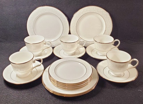 Lenox Opal Innocence 18 pcs: Salad & B&B plates & Cups & Saucers, PERFECT - Picture 2 of 17