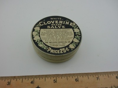 Vintage Salve Tin Cloverine Tyrone Pennsylvania Lot 25-18-B