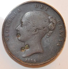 1854 Great Britain  Penny