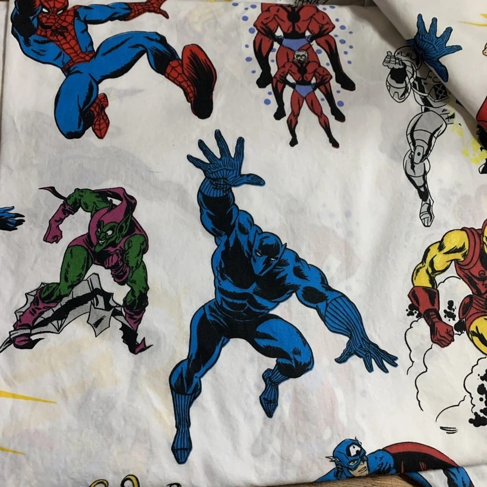 Pottery Barn Kids Marvel Heroes Comics 3-teiliges Set flach geschnitten PC Baumwolle - Bild 2 von 4