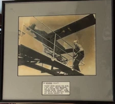 Early drone photo USS Wisconsin - UAV Target Drone  May 9 1945 Framed