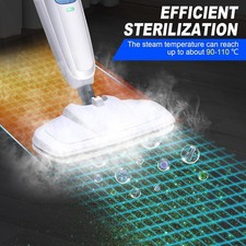 12-in-1 Steam Mop Floor Cleaner Handheld Steamer Carpet Upholstery Window Floor