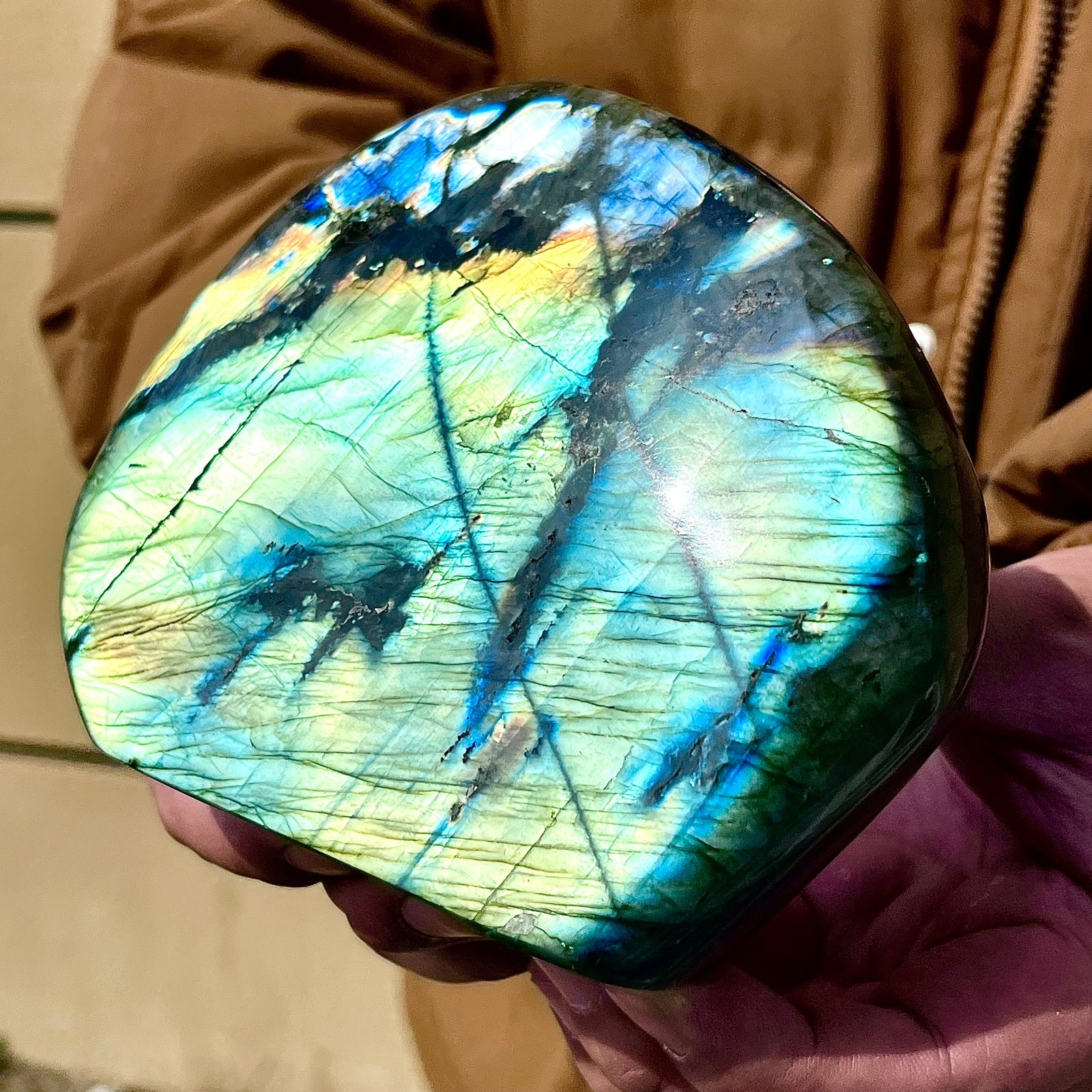 2.99LB Natural elongated stone Madagascar polished crystal healing stone
