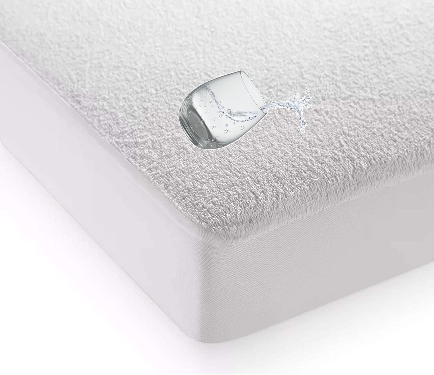 Waterproof Terry Mattress Protector Poly Cotton Topper Fitted Cover Double Bed