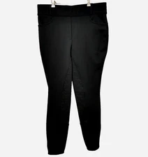 Horze Riding Pants Equestrian Fleece Silicone Grip Full Seat Breeches sz 36 / XL