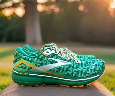 Brooks Ghost 15 ''Run Lucky'' St. Patrick's Day Running Shoes Mens 9.5 43 Clover
