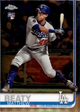 2019 Topps Chrome RC Matthew Beaty . Los Angeles Dodgers #34