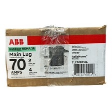 ABB 70 Amp Main Lug Outdoor Load Center Panel 2 Spaces 4 Circuits TL270RCUA (OB)