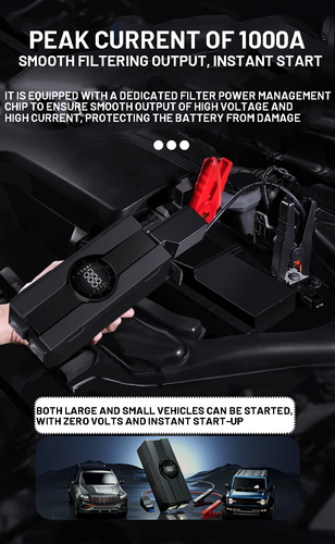 8000mAh Car Jump Starter with Air Compressor Battery Jumper Box Charger Booster - Picture 8 of 17