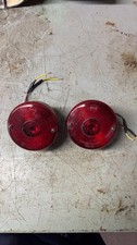 Pair Of Vintage Red Round Tail Lights