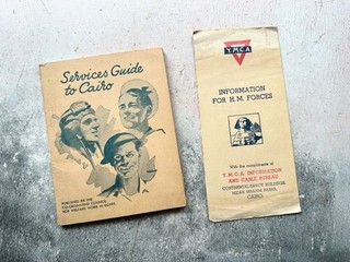WW2 YMCA Info for HM Forces Cairo & Services Guide to Cairo