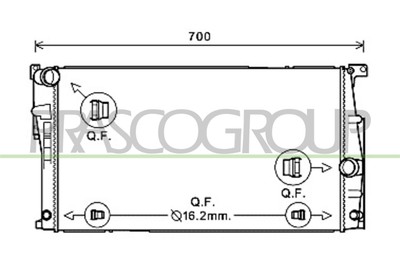 PRASCO Wasserkühler Motorkühler Aluminium für BMW 1er F20 F21 3er Touring F31