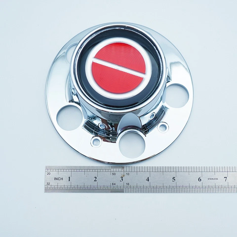 Tapacubos centrales de rueda rojos cromados de 2 piezas para Ranger Explorer Bronco II 84-97 Foto 3 de 4