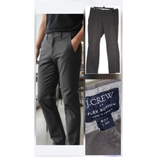 J Crew Flex Sutton Pants Mens Size 32x30 Gray Slim Fit Preppy Stretch Chinos