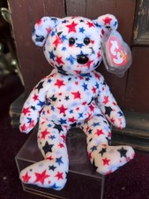 TY Beanie Baby - RED, WHITE & BLUE the Bear -MWMTs