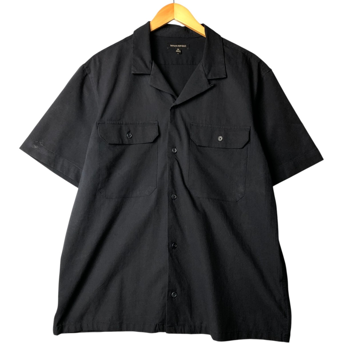 Vintage Banana Republic ripstop short-sleeved open-collar
