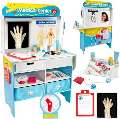 Get Well Doctor Wooden Activity Center Pretend Play