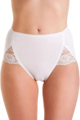 New Ladies 4 Pairs Lace Microfibre Maxi Briefs La Marquise