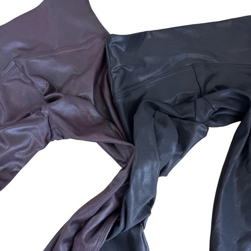 SPANX Kunstleder Leggings Paket 2 schwarz & burgund Damen Medium " - Bild 8 von 9