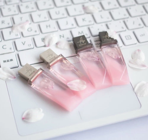 Sakura USB memory with real cherry blossom petals Handmade Japanese artist 64GB