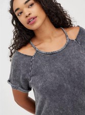 Torrid Size 00 Mini Cozy Fleece Cold Shoulder Dress NWT MSRP $69.50