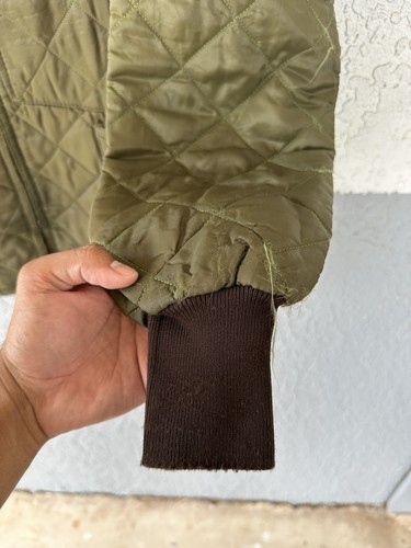 Barbour Sutherland Mens Jacket Quilted Suede Green XXL Shooting Hunting Fishing - Picture 3 of 10