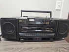 Vintage 1992 JVC PC-X100 AM/FM Radio CD Dual Cassette Player Boombox TESTED
