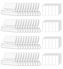 200 Sets File Folder Tabs, Insertable 3.1" x 2.4" x 1.2", Clear 200pcs