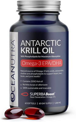 100% Pure Organic Krill Oil 1000Mg, 60-Day, Omega 3 Supplement, Highest Concentr