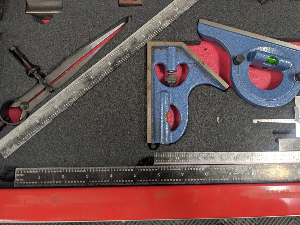 #bm568 Lote de herramientas para aviones Juego de barras de bucking Juego de medidor de radio Foto 3 de 4