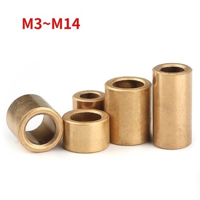 Powder Metallurgy Oil Bearing Copper Sleeve Brass Shaft Sleeve M3-M14