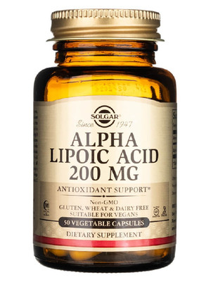 SOLGAR ALPHA-LIPOIC ACID 200 mg - 50 Kapseln - ALPHA-LIPONSÄURE