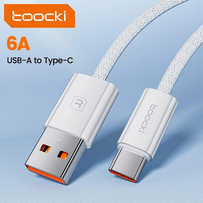 6A USB Cable Type C 66W Fast Charging for Huawei P40 P30 Type C Cable for Iphone