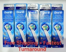 Real Oral-B Floss Action Replacement Toothbrush 15 Heads 5 Set of 3 Brushes Each