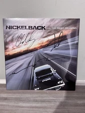 Nickelback All The Right Reasons Vinyl SIGNED COVER By Entire Band 🆕