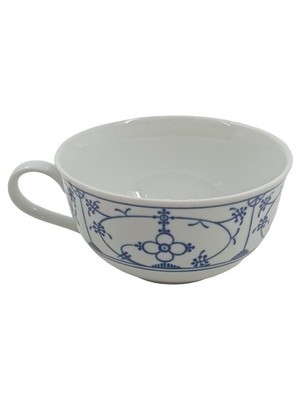 Porzellan Tasse Marienbad Indisch Blau Strohblume Weiß Blau 250ml