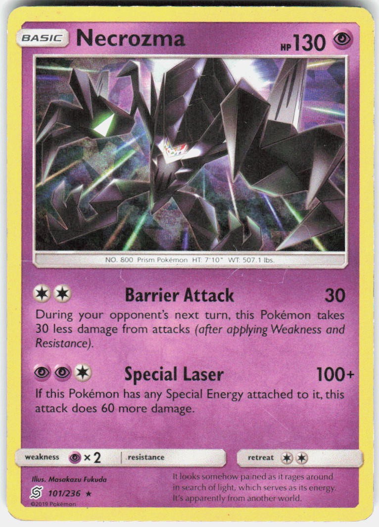 Necrozma 101/236 Rare Unified Minds Pokemon Lightly Played