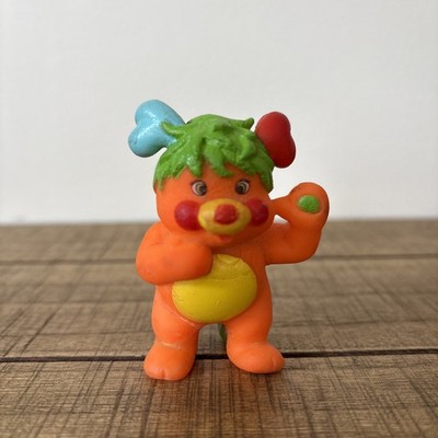 1986 Mattel TCFC Popples Orange Puzzle Rubber Figure w/ Green Hair 
