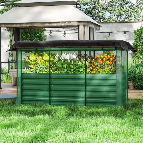 Galvanized Metal Planter Box for Indoor and Outdoor Garden Decorative Use