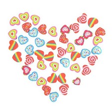 300Pcs Heart Mini Erasers for Kids Bulk, Small Cute Pencil Erasers for