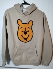 Vtg Disney's Winnie The Pooh Pullover Hoodie Women Sz Medium Beige
