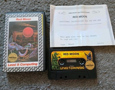 Red Moon (Level 9 1986) Amstrad CPC (Tape, Box, Manual) komplett 