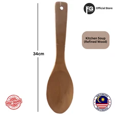 3x Wooden Kitchenware Bamboo Kitchen Soup Teaspoon Cooking Utensil Tool Catering