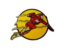 The Flash In Action Metal Belt Buckle With Enamel FInish