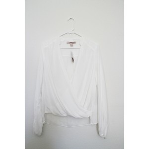 black chiffon wrap top