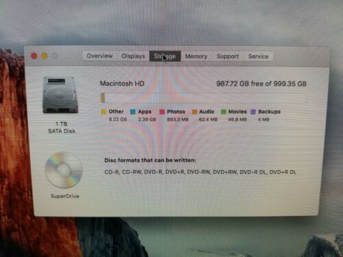 iMac A1311 Mid-2010 21.5" i3-550 3.2GHz 4GB RAM 1TB HDD El Capitan *BAD FAN* - Picture 2 of 9