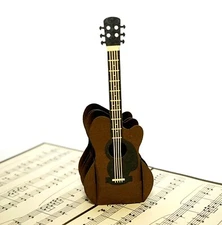 Guitar, Pop Up Card, 3D Popup Greeting Cards for all occasion
