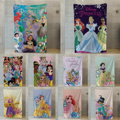 NEW Disney Princess Plush Throw Snow White Cinderella Ariel Aurora