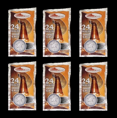 6 PK FERMFAST 24 HOUR SUPER TURBO YEAST 14% FAST FERM ALCOHOL FOR VODKA WHISKEY