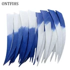 36Pcs 5Inch Shield Cut Fletching Arrow Feathers Gradient Turkey Feather Archery